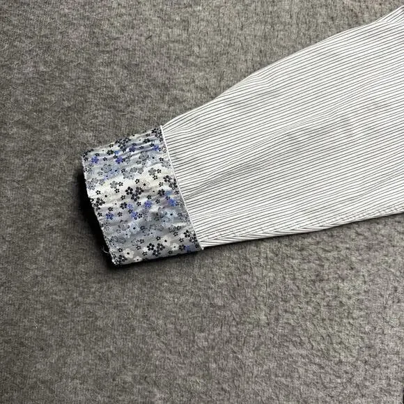 Lot of 4 English Laundry Dress Shirt Men's 17 34/35 Purple Blue Flip Cuff Logo - Picture 15 of 16